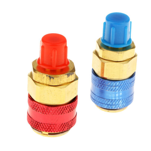 2x A//C R134a Quick Coupler Adapter Car High/&Low Side 1//4/" Male Flare Fitting