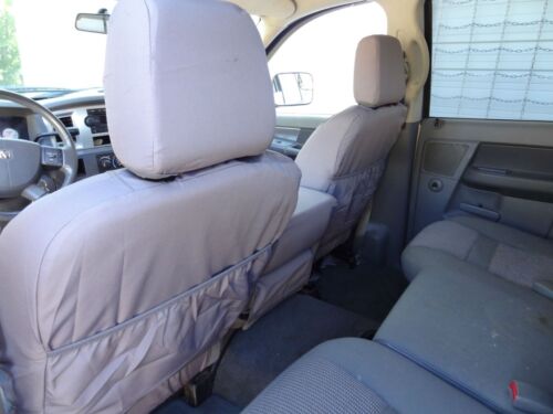 2013-2018 Dodge Ram 1500 Front /& Back Seat Covers Set in Gray Twill Exact Fit
