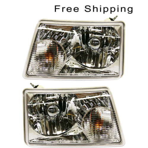 Halogen Head Lamp Assembly Set Of 2 Pair LH RH Side Fits 2001 2011