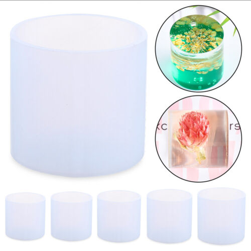 Handmade Succulents Crystal Glue Cylinder Resin Mold Silicone Casting Mould 