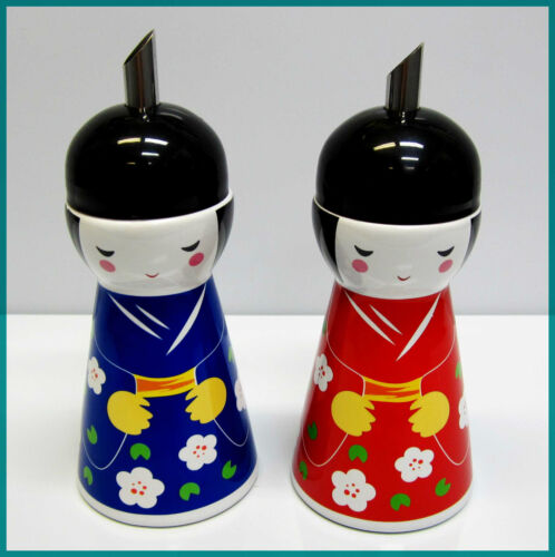 Large Porcelain Sugar Pourer//Dispenser with Japanese Doll Design Brand New