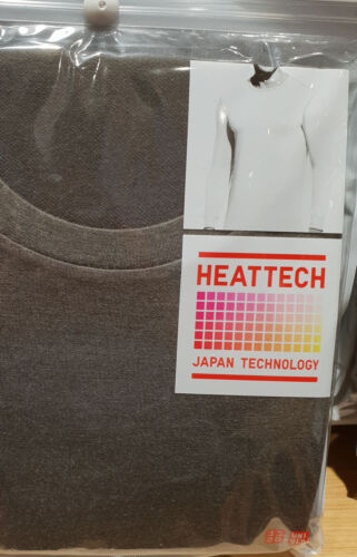New Uniqlo MEN HEATTECH Crew Neck T-Shirt Long Sleeve bio-warming innerwear 