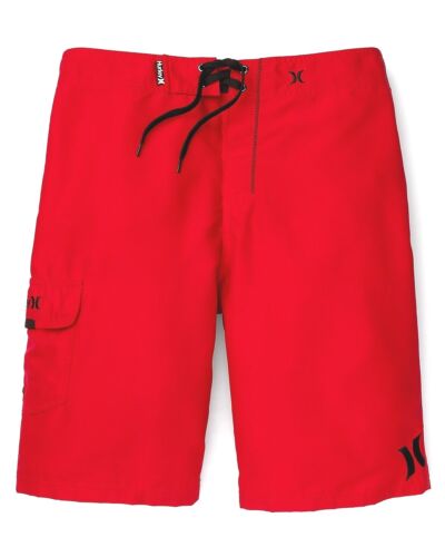 New HURLEY  board shorts solid red One Only swim trunks 28 30 33 or 38 x 22