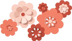 Quickutz//Lifestyle Crafts CC-SHAPE-6-017 /"Nesting Flowers/" 6 Dies