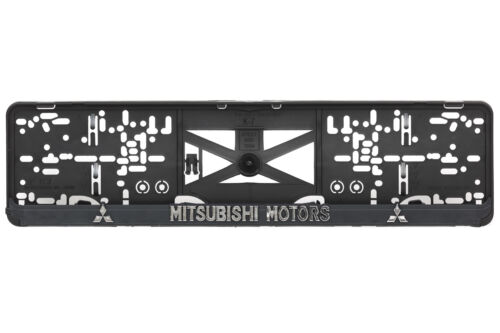 Mitsubishi 2xECHTE 3D-Effekt Kennzeichenhalter Nummernschildhalter chrom