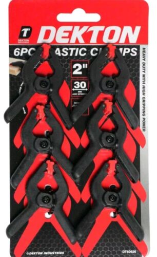 6 x 2/" Strong Plastic Spring Clamps Market Stall Clips Nylon Large Tarpaulin