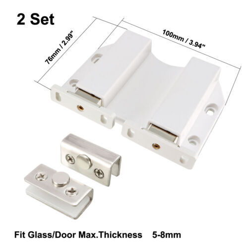 Furniture Glass Door Magnetic Touch Catch Latch  with Clamp Set 