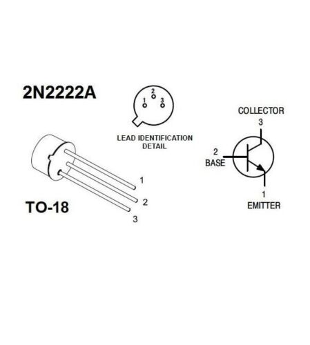 CAN-3 2N2222A 2N2222 5 PCS Transistor ST/MOTOROLA TO-18 
