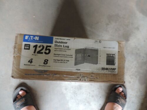 Eaton BR48L125R 125 Amp 4-Space 8-Circuit Outdoor Main Lug Loadcenter with Cover