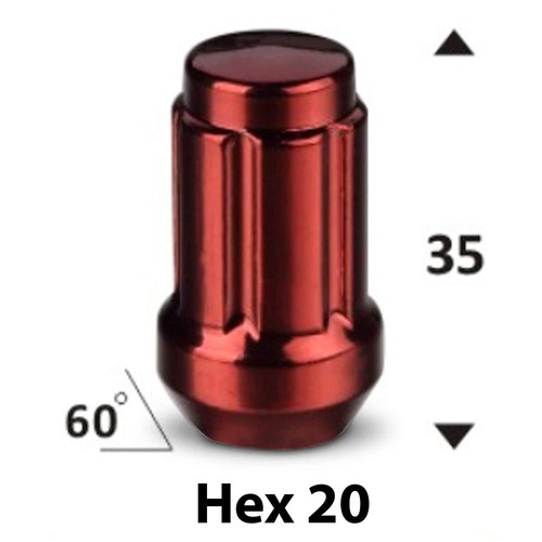 20PCs Lug Nuts Set w//Key 1//2-20 6 Spline 20mm Hex For Acura Hyundai Ford Mercury