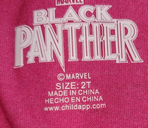NEW Marvel Toddler Girls Black Panther 3 piece Capri Set