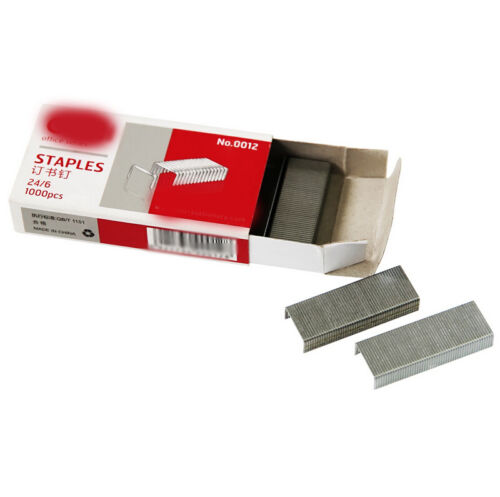 No.12 12x6mm Staples Steel Staples For Office Stapler 24/6 1000PCS 