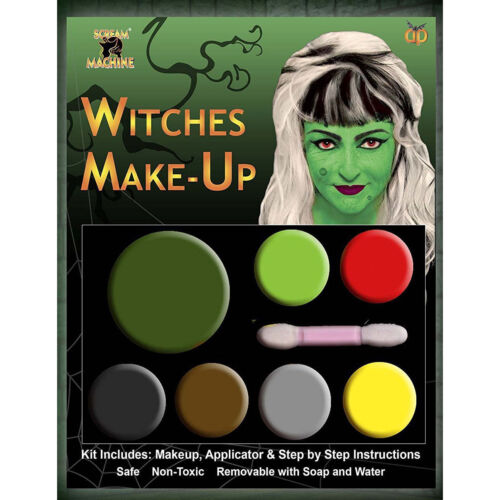 Evil Clown Witch Zombie Dracula Vampire Halloween Kit Face Paint Make Up Set