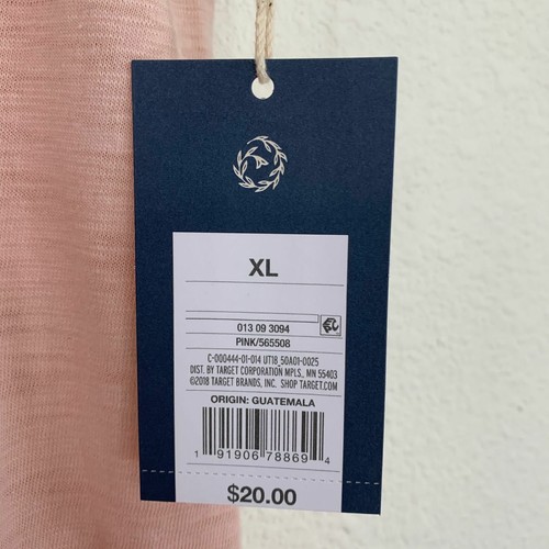 NWT Womens X Large XL Universal Thread Sleeveless Cotton Knit Midi Dress Pink
