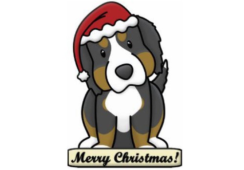 Natale Cane Grande appiccicoso White Paper ADESIVI ETICHETTE NUOVO