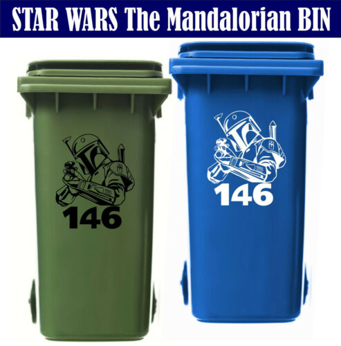 The Mandalorian Star Wars Movie Custom Personalized Wheelie Bin Stickers Vinyl  