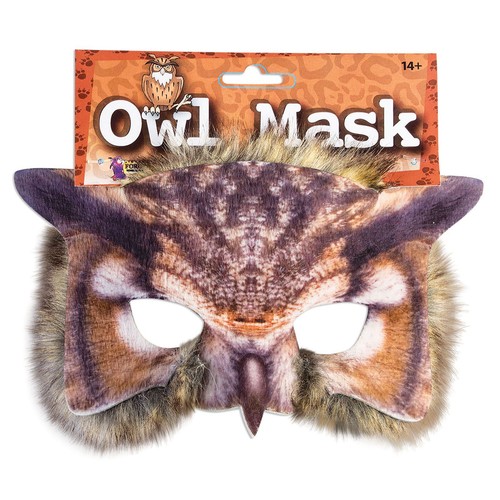 Adults Kids Realistic Fur Wise Tawny Owl Pussycat Face Mask Book Week Carnival
