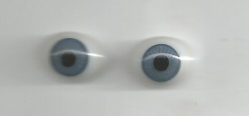 8 mm Schoepfer Antique Blue Oval Hand blown Glass Eyes 5 mm Iris   SE8BL 