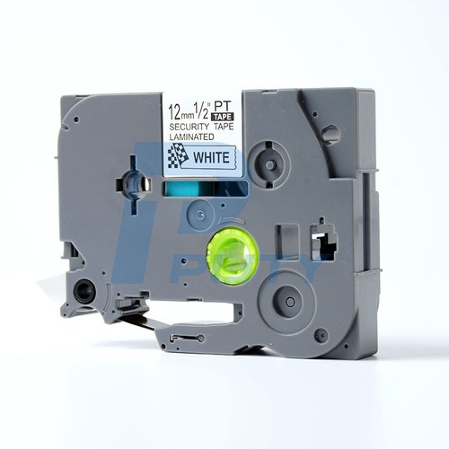 Black on White Security Label Tapes Compatible for Brother TZe-SE3 TZ-SE3 12mm