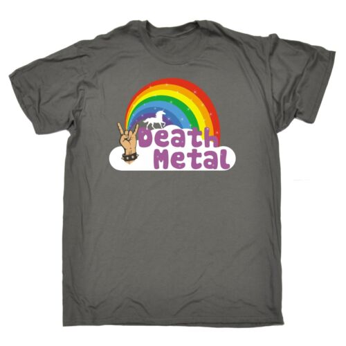 Death Metal Unicorn Rainbow T-SHIRT Rock Fantasy Heavy Funny birthday gift 