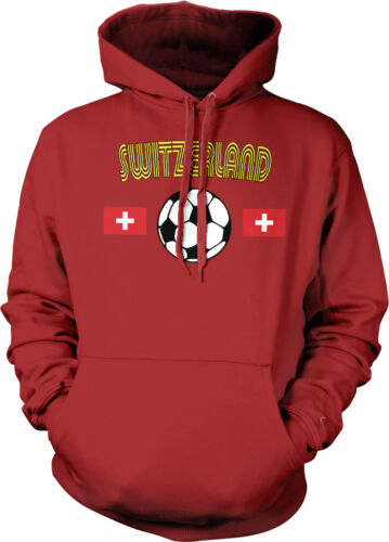 Switzerland Soccer Ball Flag Swiss Pride Nationality Hoodie Pullover 