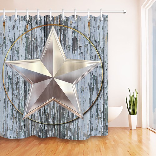 Special Design Bath Western Texas State Star Polyester Bathroom Shower Curtain