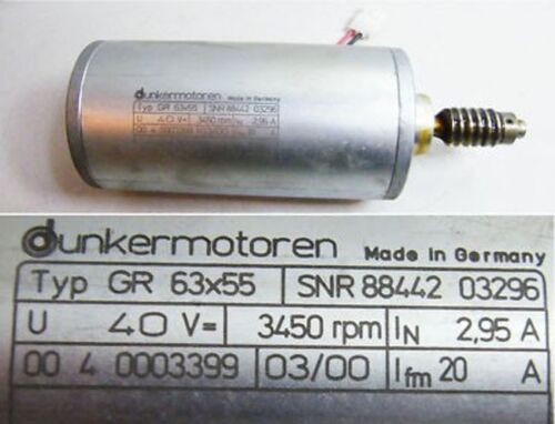 Dunkermotoren Typ GR 63X55 mit Schneckenabtrieb SNR 88442 03296 unused 