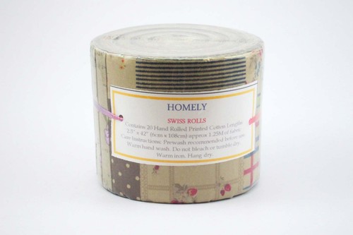 Homely 2.5/"x 42/" 20 Hand Rolled Jelly Roll Strips Fabric Rolls
