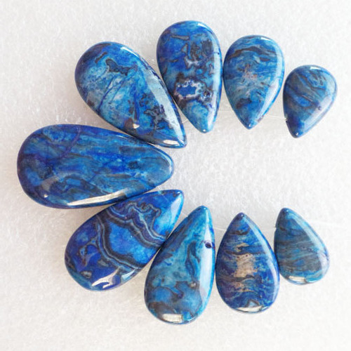 Envío al azar W7162 Azul Encaje Agate Lágrima Colgante Perla Crazy 9Pcs//set