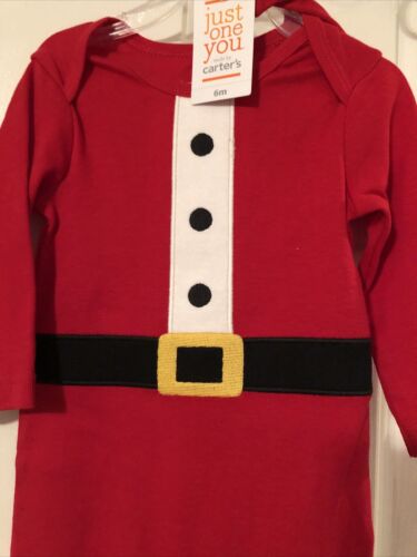 Details about  / Carter’s ~ Just One You Baby 6 Mo Red Santa Romper Infant One Piece w//Hat ~ NEW