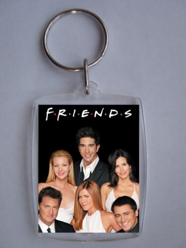 clear plastic, bag tag Friends TV Series Photo Keyring 