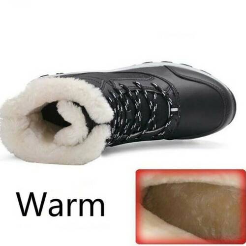 Details about  / Women Ladies Fur Lined Boots Casual Lace Up Flat Ski Warm Winter Snow Shoes