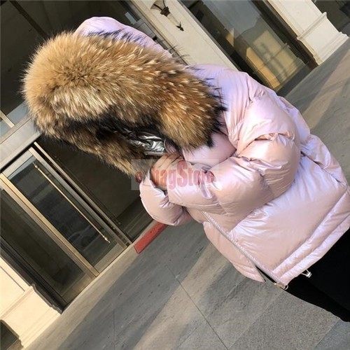 2019 Winter Damen Groß Fuchs Pelz Kapuze Jacke 90/% Duck Down Warm Fleecy Coat