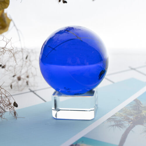 Crystal Ball Healing Sphere Photography Props Lensball Decor 50mm with Stand