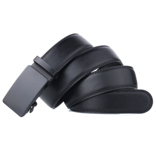 Men/'s Automatic Buckle Belt Slip Buckle Business Casual Leather Waist Belt~PA