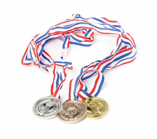 Torch Award Medals 2 Dozen, Gold Silver Bronze Medals Olympic Style Award Medals
