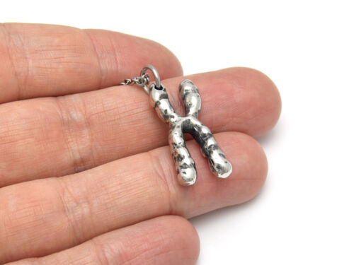 Acier Chaîne Handmade Chromosome Collier Pendentif en étain 20/" S ADN génétique