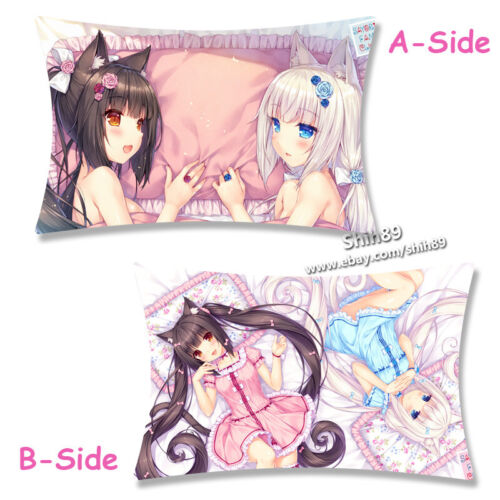 Game NEKOPARA Chocola&Vanilla Cute Dakimakura Cushion Pillow Case Cover #K8-4 