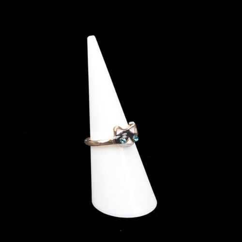 Mini Finger Ring Plastic Triangle Cone Jewelry Storage Display Stand Holders