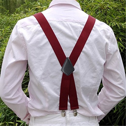 Mens Braces 50mm Wide Strong Metal Clip Adjustable Elastic Suspenders 6 Colours