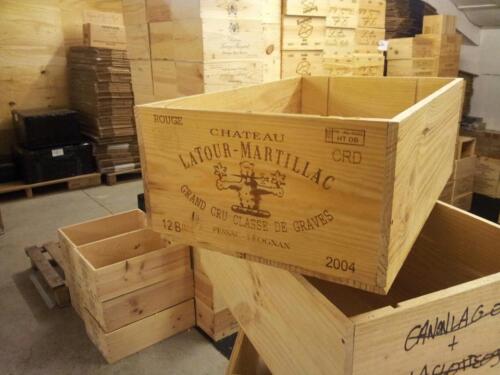 1 x AUTHENTIQUE 12 Bouteilles de grands bois vin Caisse Boîte à outil de stockage. 