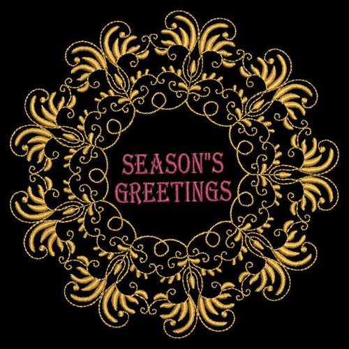 6 inch 10 Machine Embroidery Designs CD GOLDEN WREATHS FREE SHIPPING