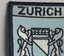 Approx 70mm FREE UK Delivery! ZURICH ON SHIELD Embroidered Sew on Patch