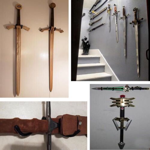 Sword Display Stand Sword Wall Mount Vertical Sword Foils Wall Hanger