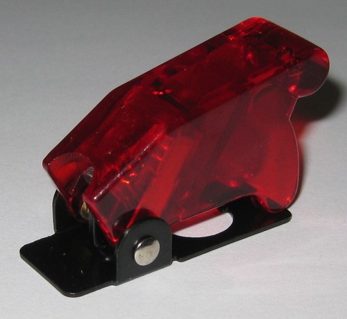 CLEAR RED Designed for 1//2/" Switches Full Size Toggle Switch Safety Cover
