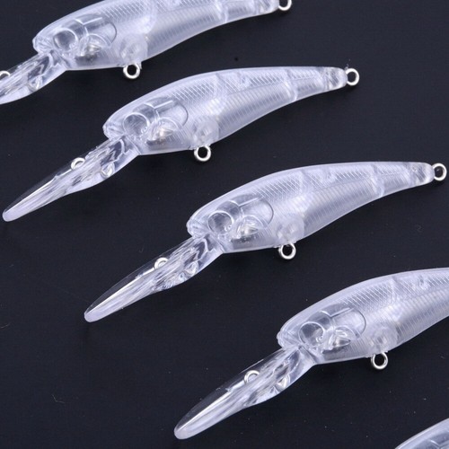 5pcs Hard Bait Crankbait Blank Fishing Lure Minnow 9.3cm 6g HI