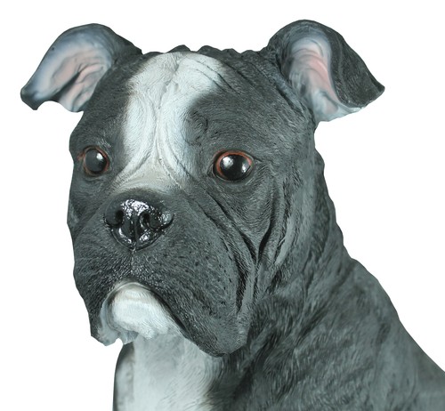 American Bulldog PERSONAGGIO AMERICANO BULLDOG FRANCESE cani personaggio grande scultura da giardino