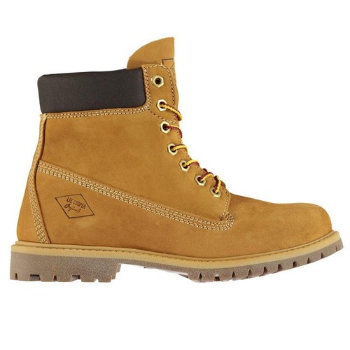 Boys Branded Lee Cooper Full Lace Comfortable 6in Rugged Boots Footwear Size 3-6