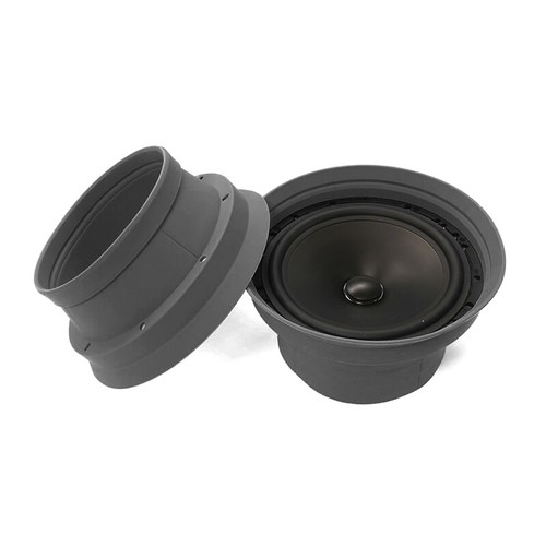 Grey 6.5/" Car Door Audio Speaker Ring Cover Foldable Trim Washer Waterproof