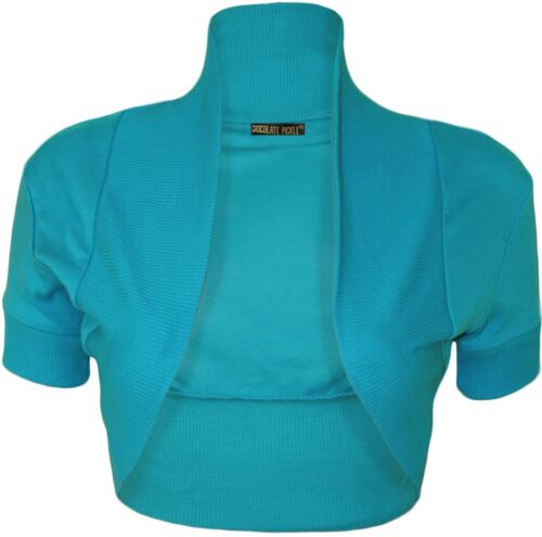 New Womens Plus Size Short Cap Sleeve Bolero Open Cardigan Tops 16-26